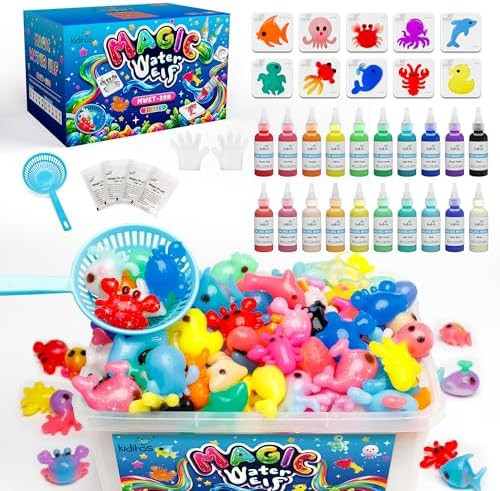 Kiditos Magic Water Elf Toy Kit–Squishies for Kids, 20 Gels & 10 Molds, Magic Gel Water Pets Se... | Amazon (US)