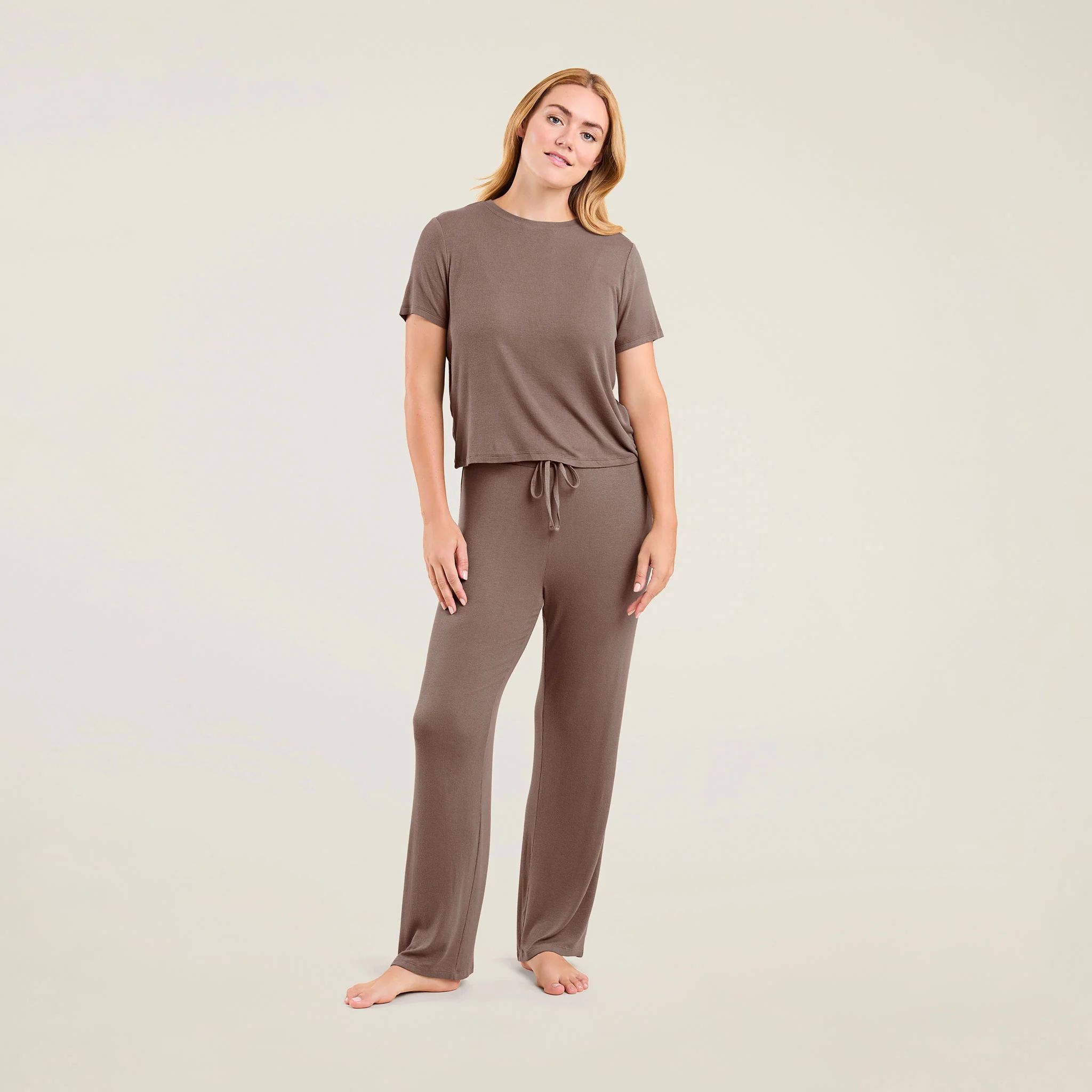 Ribbed Pajama Set | Mocha - nuuds | nuuds