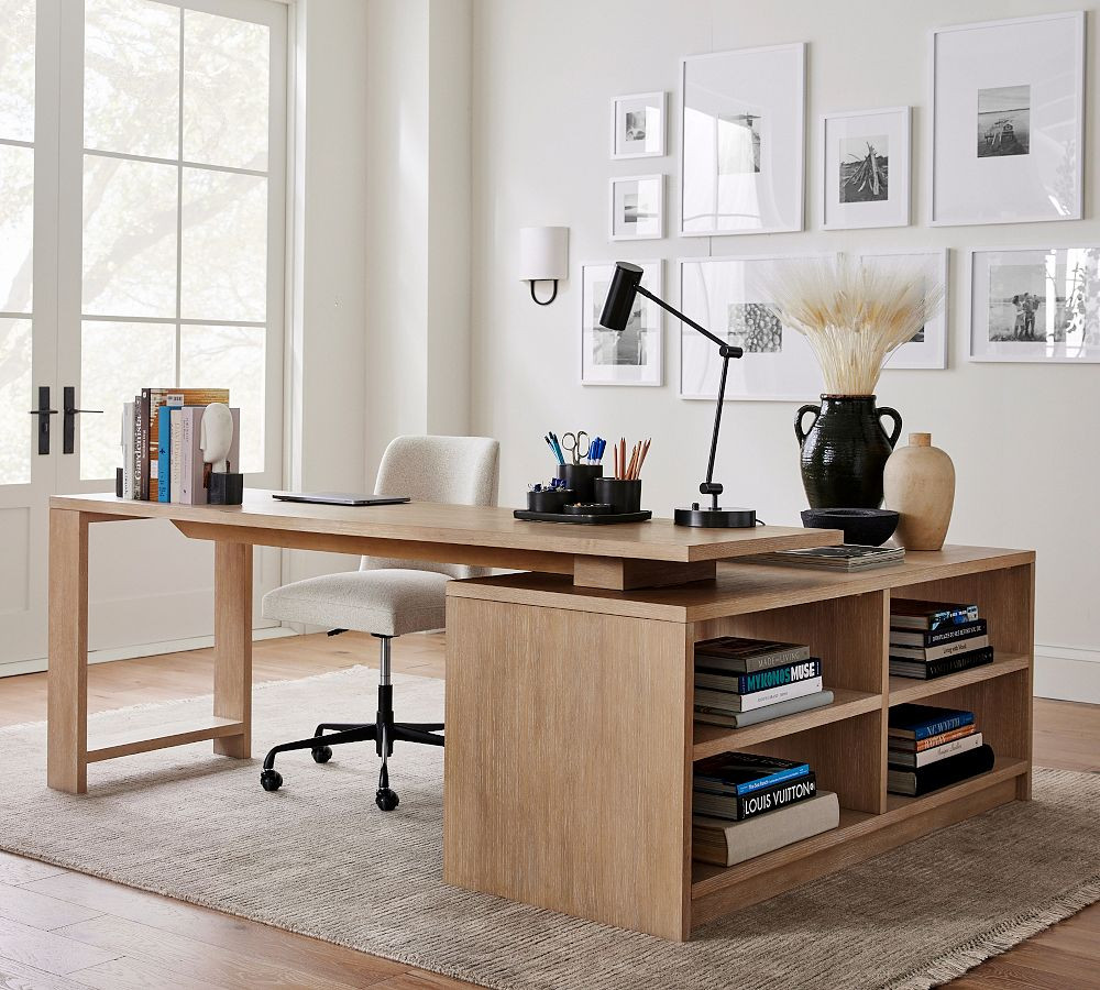 Pacific L-Shape Rotating Desk (78") | Pottery Barn (US)