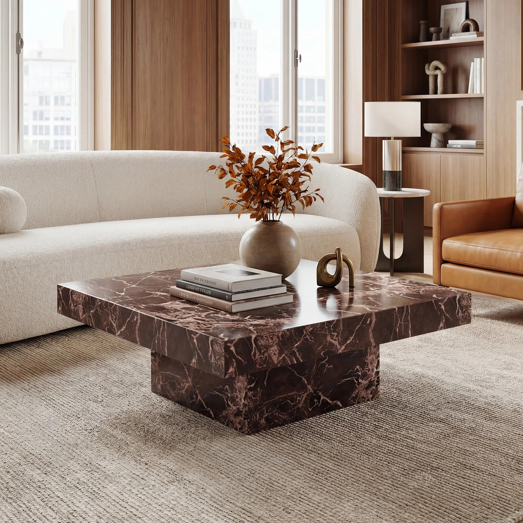 Ivy Bronx Modern Coffee Table With Stylish Texture Design - Wayfair Canada | Wayfair North America