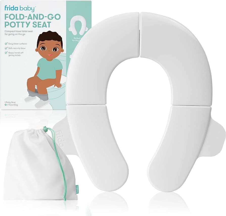 Frida Baby Fold-and-Go Potty Seat for Toilet | Foldable Travel Potty Seat for Toddler, Fits Round... | Amazon (US)