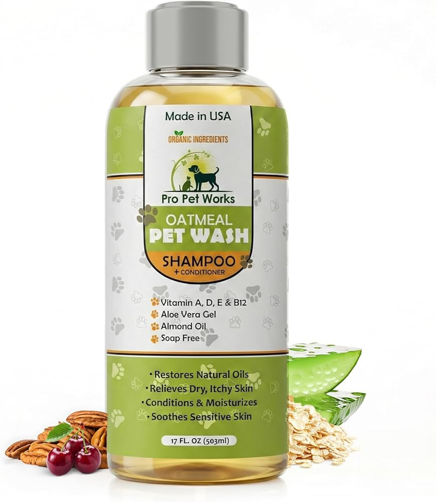 Oatmeal Dog Shampoo and Conditioner for Allergies, Itching and Sensitive Skin - Smelly, Itchy Pet... | Amazon (US)