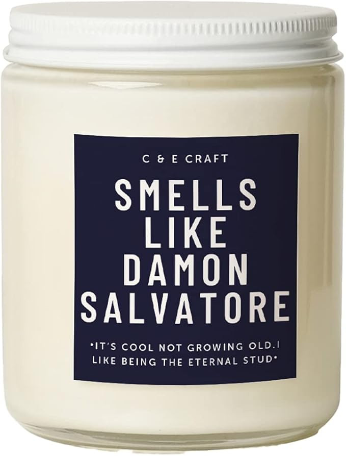 CE Craft Smells Like Damon Salvatore Candle - Bourbon + Vanilla Scented - Gift for Her, Celebrity... | Amazon (US)