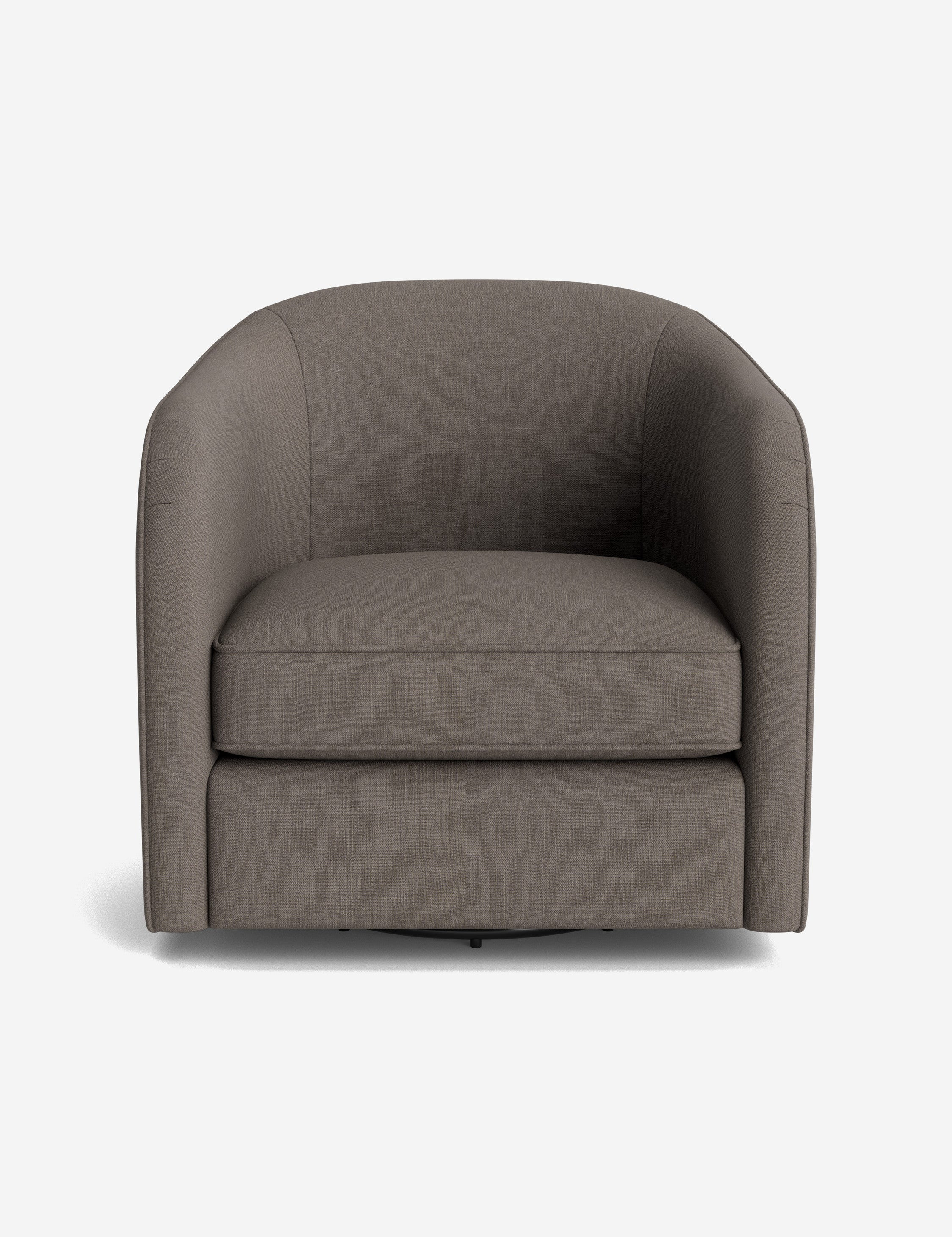 Faro Swivel Chair by DISC Interiors, Mushroom Performance Weave | Lulu and Georgia 