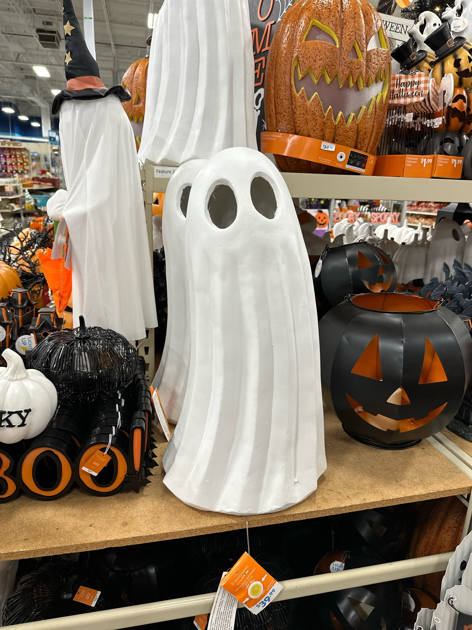 2 ft talk ghost 
At home Halloween decor  