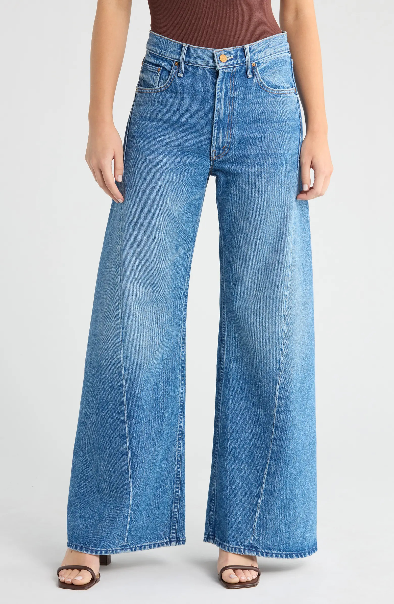 Lemon Twist High Waist Wide Leg Jeans | Nordstrom