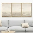 IDEA4WALL Framed Canvas Print Wall Art Set of 3 Pastel Abstract Beige & Grey Minimalist Pattern N... | Walmart (US)