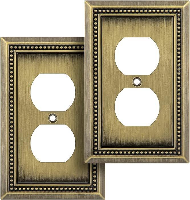 Henne Bery Sunken Pearls Heavy Duty Decorative Wall Plate Switch Plate Outlet Cover (Single Duple... | Amazon (US)