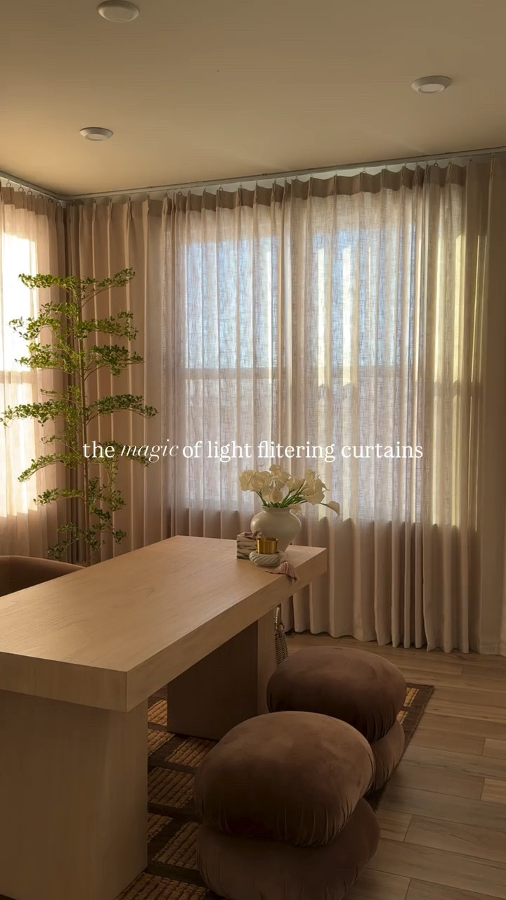 the softest glow comes through these light-filtering curtains… it completely shifts the mood of the room, warmer, calmer, more intentional🤌🏼

these are in color linen! 



#LTKU #LTKHome #LTKdayinmylife