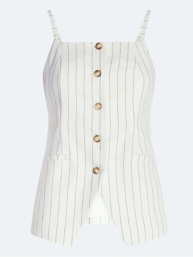 Scoop Women\u2019s Linen Blend Vest, Sizes XS-XL - Walmart.com | Walmart (US)