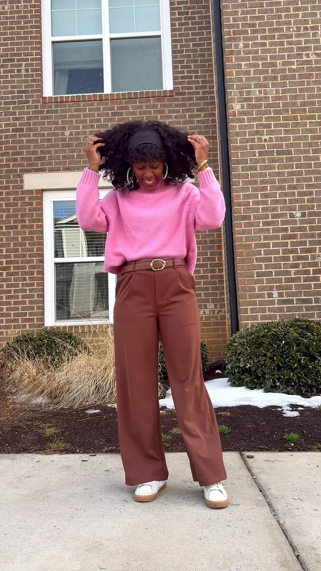 Love this color combination 🩷🤎

#LTKPetite #LTKValentine #LTKootd