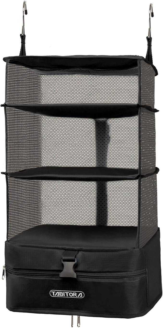 TABITORA Portable Hanging Travel Shelves Bag Packing Cube Organizer Suitcase Storage Large Capaci... | Amazon (US)