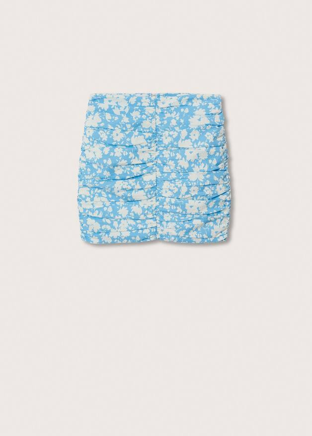 Gemusterter Rock mit Raffdetails | MANGO (DE)