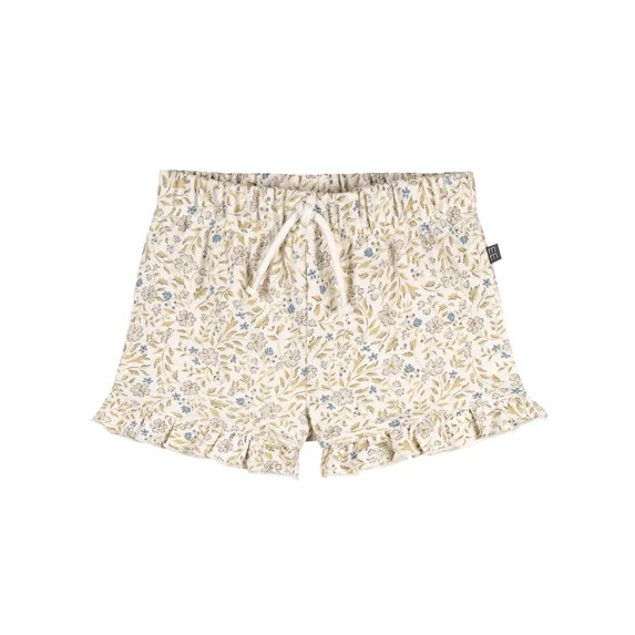 Modern Moments by Gerber Baby and Toddler Girl Organic Shorts with Ruffle Trim, Sizes 0/3 Months ... | Walmart (US)