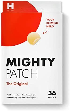 Mighty Patch Original from Hero Cosmetics - Hydrocolloid Acne Pimple Patch for Zits and Blemishes, S | Amazon (US)