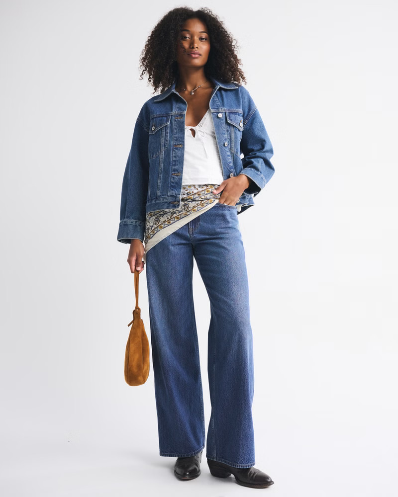 High Rise Wide Leg Jean | Abercrombie & Fitch (US)