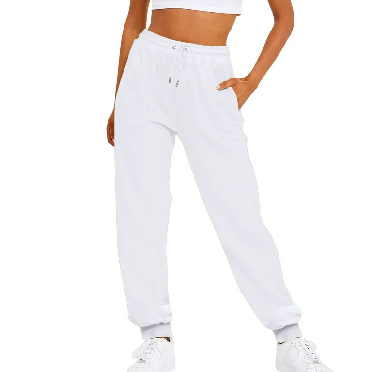 Women's Jogger Pant Elastic Waist Loose Sweatpant Casual Versatile Sporty Trousers | Walmart (US)