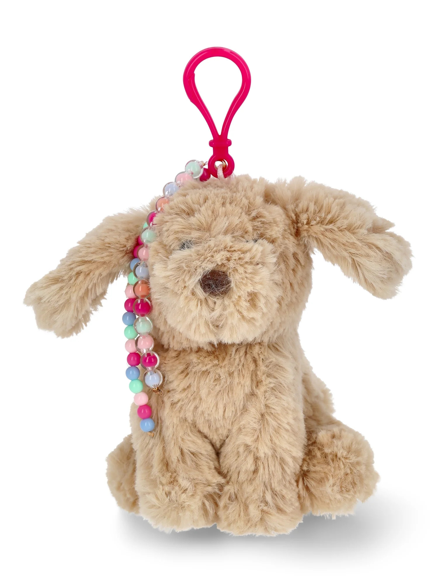 Wonder Nation Dog Plush Keychain, Tan | Walmart (US)