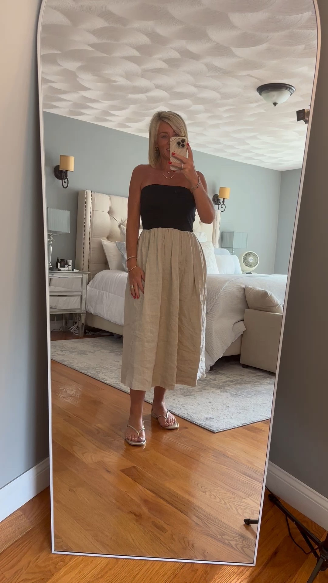 Perfect summer Amazon find. Loving this strapless dress. So comfy, easy and cute. TTS, wearing sm 

#LTKSeasonal #LTKOver40 #LTKStyleTip