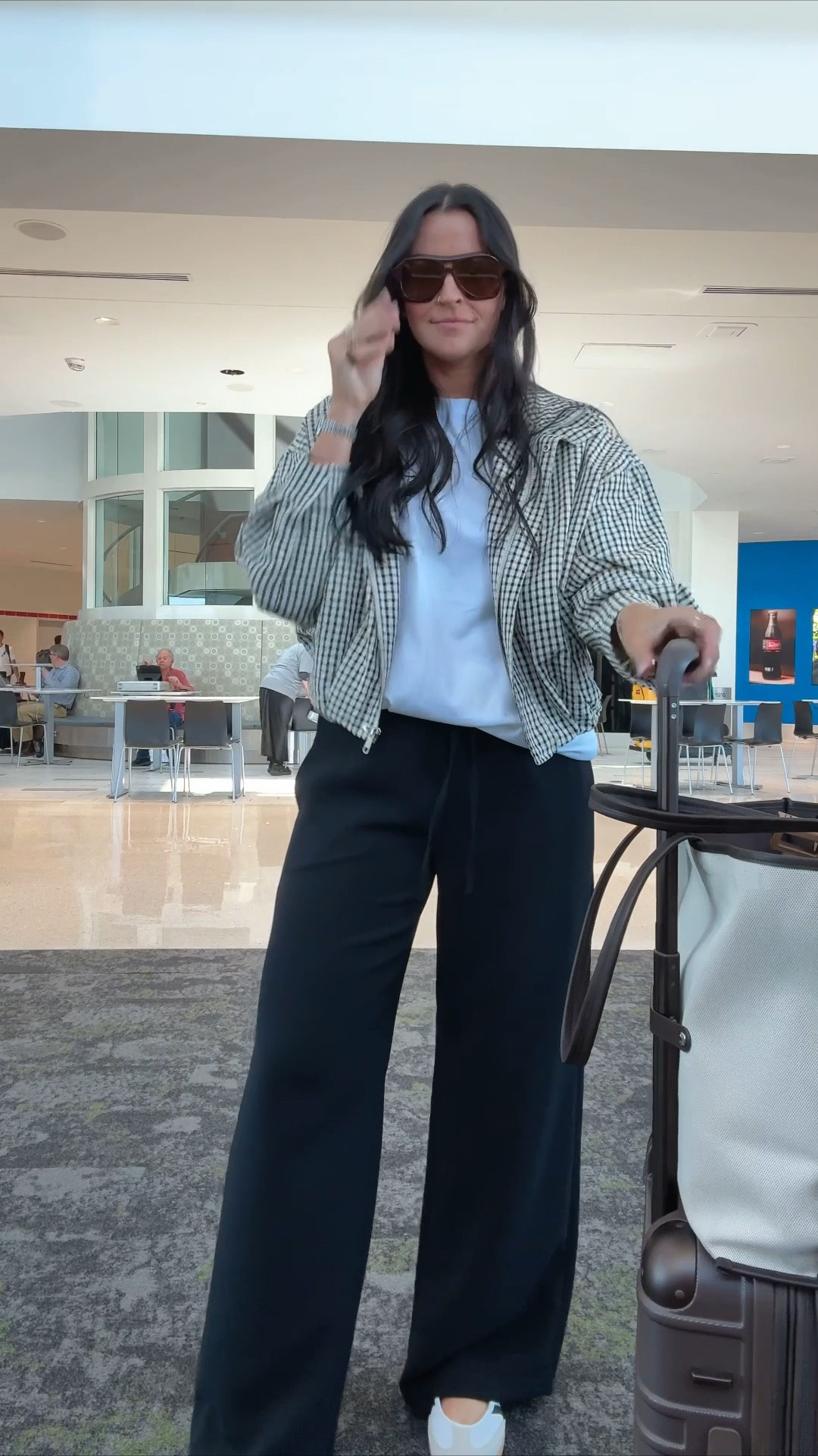 Travel OOTD. The BEST pants for travel bc they don’t wrinkle. They’re worth every penny. I wear M. This jacket is SO fun and a super lightweight material. Perfect for Pre-Fall 

#LTKCon #LTKootd #LTKTravel