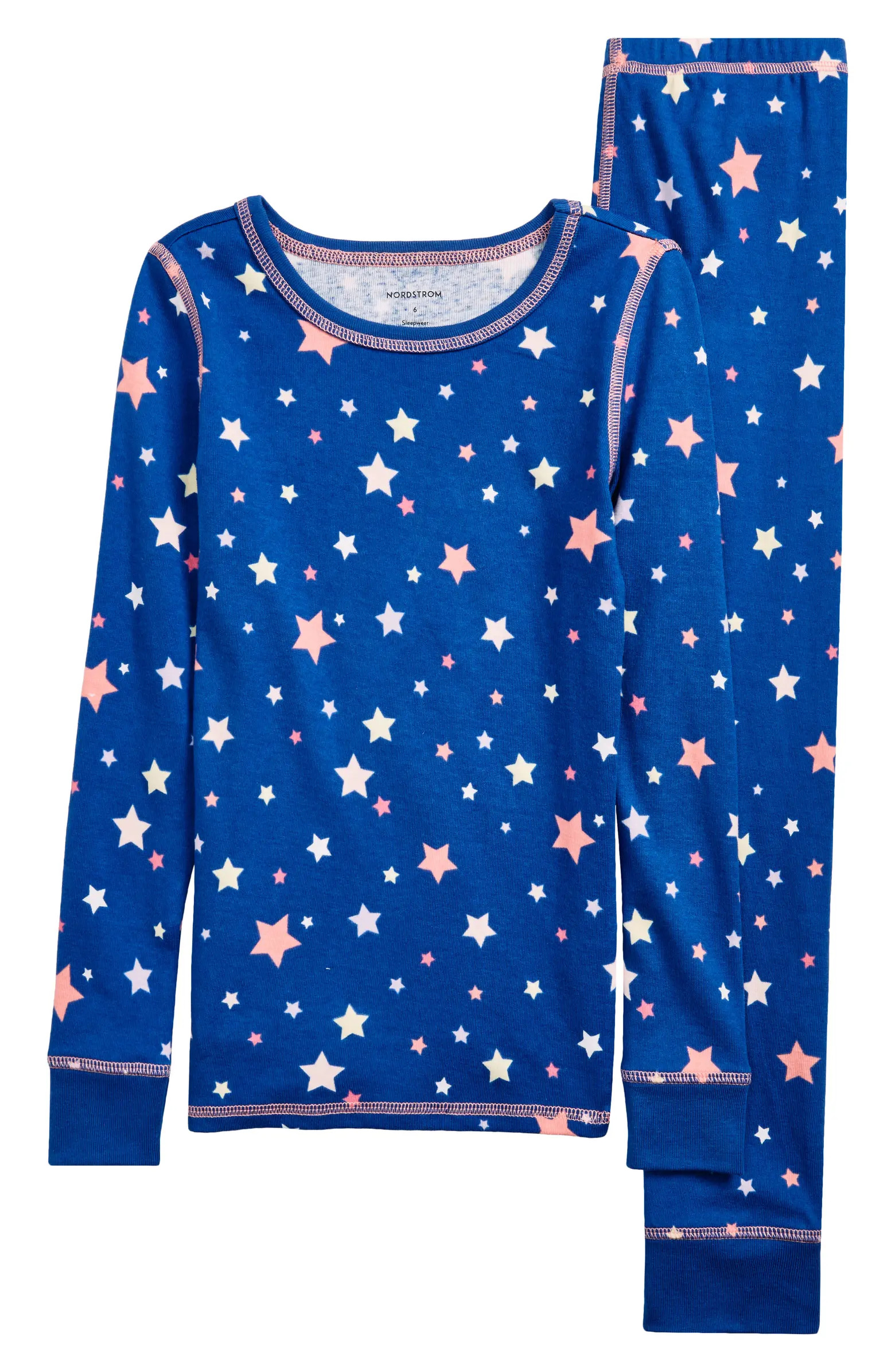 Kids' Glow in the Dark Fitted Two-Piece Pajamas | Nordstrom