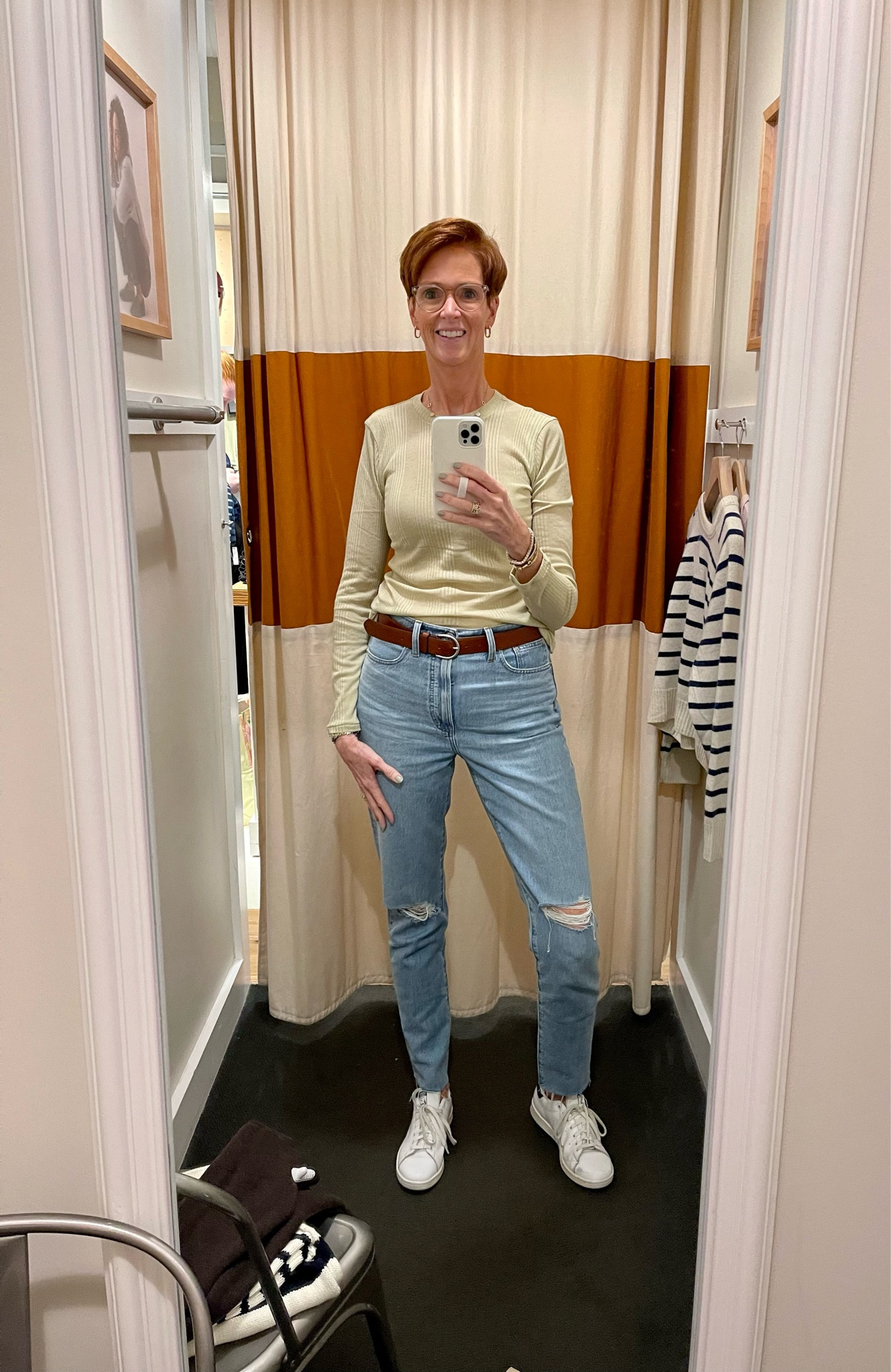 Madewell long sleeve tee perfect for layering or wearing alone.
Quite sheer. Runs small. Wearing a large.

workwear, teacher outfit, jeans, boots, fall fashion, fall outfit idea, fall style, fall photos

#madewell

#LTKSale #LTKsalealert #LTKover40