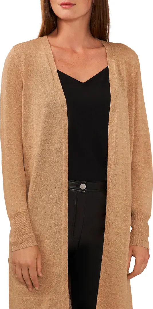 Split Side Linen Blend Long Cardigan | Nordstrom