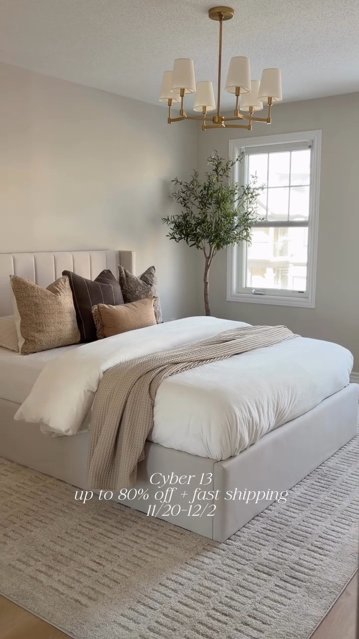 Loving how the guest bedroom is coming together! These staple pieces from @wayfaircanada truly elevated this room and made it so cozy and welcoming! 

The plush rug feels so cozy under our feet on crisp, cold mornings and really grounds the room! 

Adding a storage bed was a no-brainer! I love the additional storage space for bedding, pillows and even their luggage! And did I mention how sleek it looks! 

But the star of the show has to be this classic chandelier! Really brought the whole room together. The linen shades and brass finish were too good to pass up! 

I still have a lot of pieces to add but I am not worried because Wayfair Canada’s Cyber 13 sale has already started and there are so many more home finds to choose from! 

So if you have any room that needs a refresh, take advantage of the sale from November 20th to December 2nd, 2025 and enjoy fast shipping and savings up to 80% off! 

Which pieces are you liking? 

#WayfairCanada #WayfairCAHome #WayfairCAPartner #liketkit #canadianhomes

#LTKsale #LTKcanada #LTKholiday