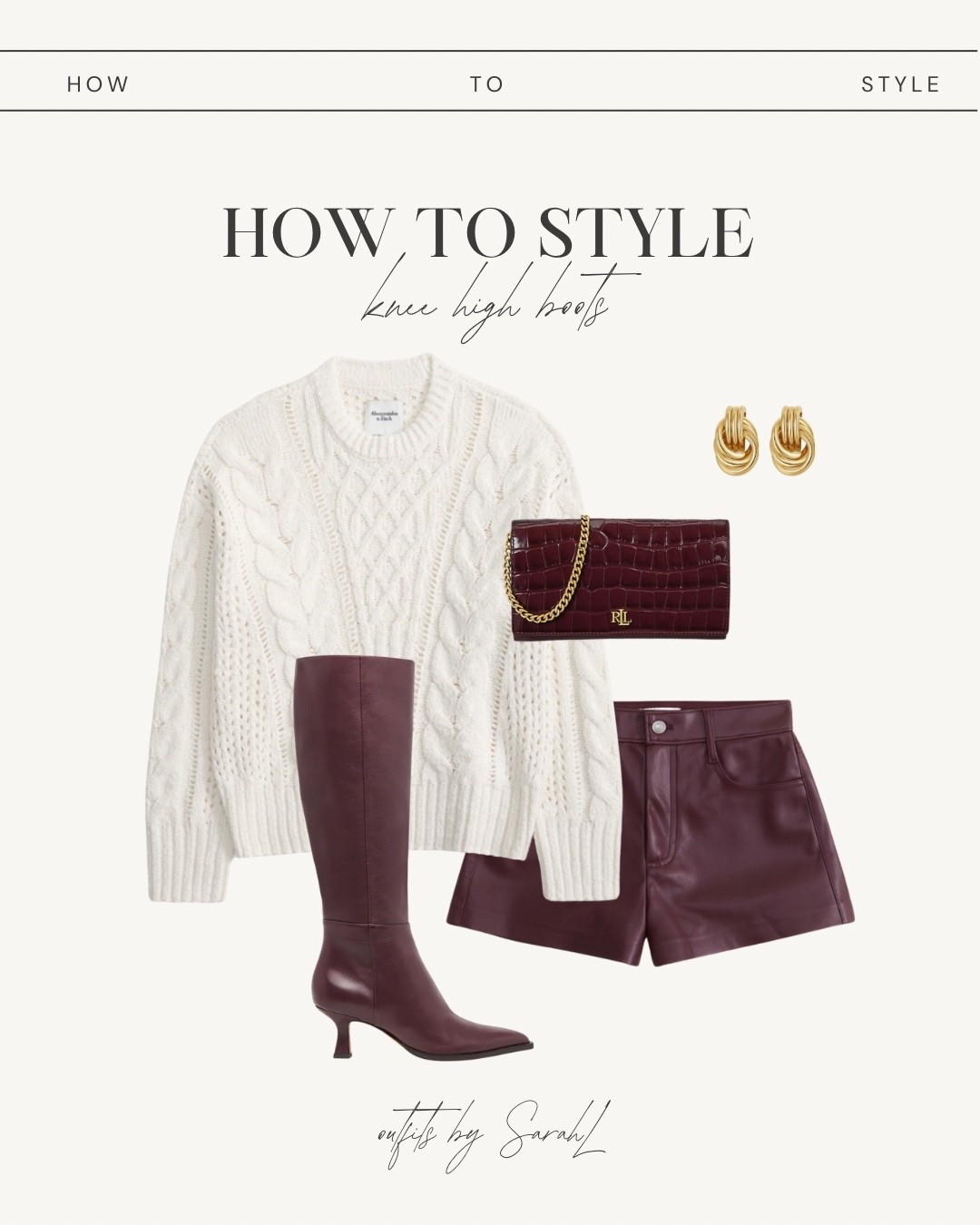 How to style knee high boots 🤎  

fall outfit ideas, neutral fall style, knee high boots outfit, burgundy leather shorts, cream sweater outfit, classic capsule wardrobe, effortless fall look

#LTKFindsUnder100 #LTKSeasonal #LTKStyleTip