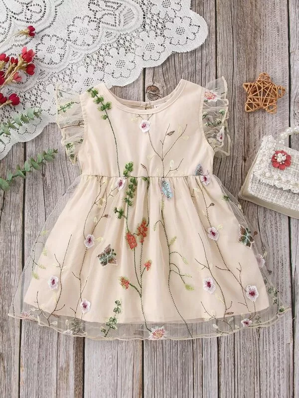 Baby Floral Embroidery Ruffle Trim … curated on LTK