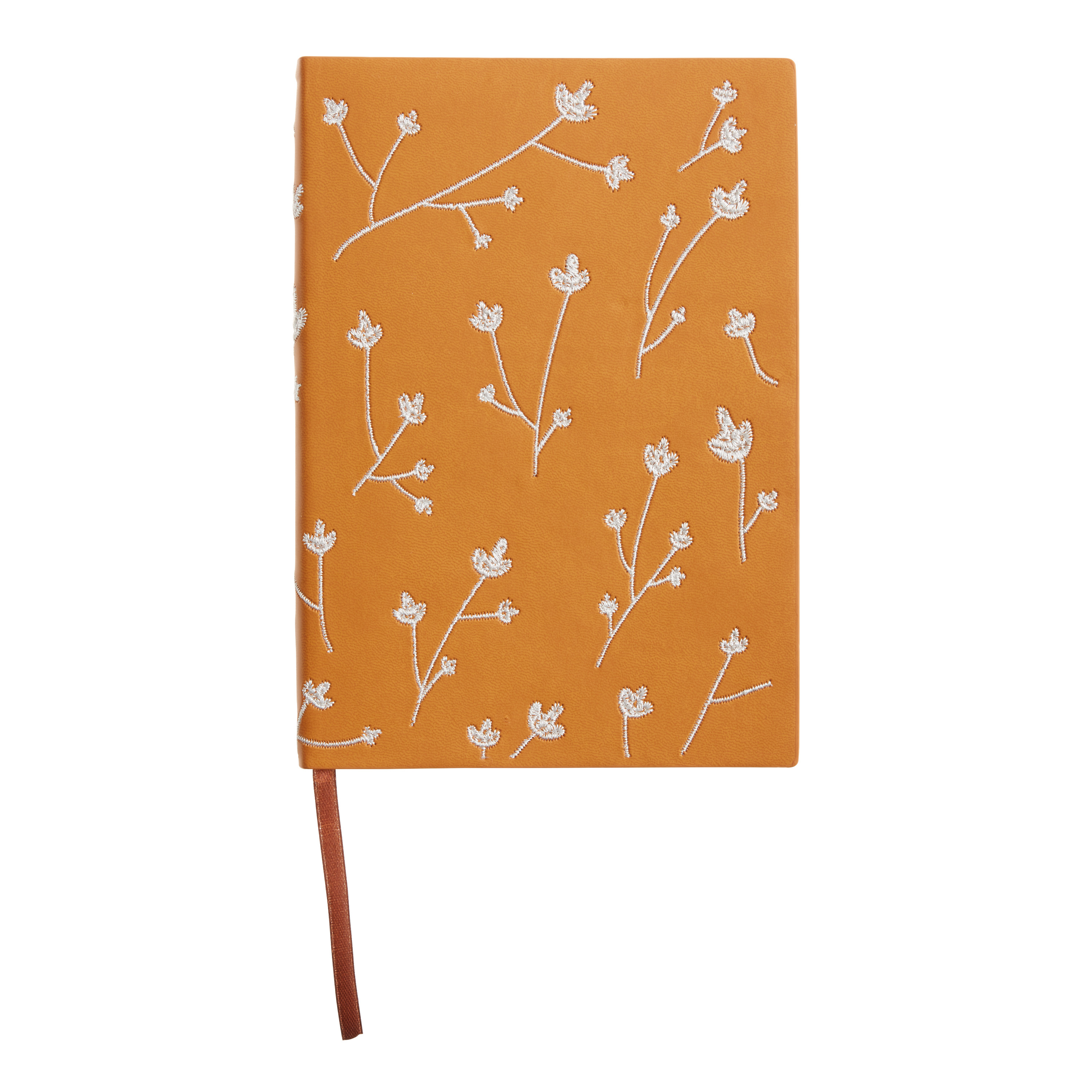 Denik Orange Embroidered Floral Samantha Journal | World Market