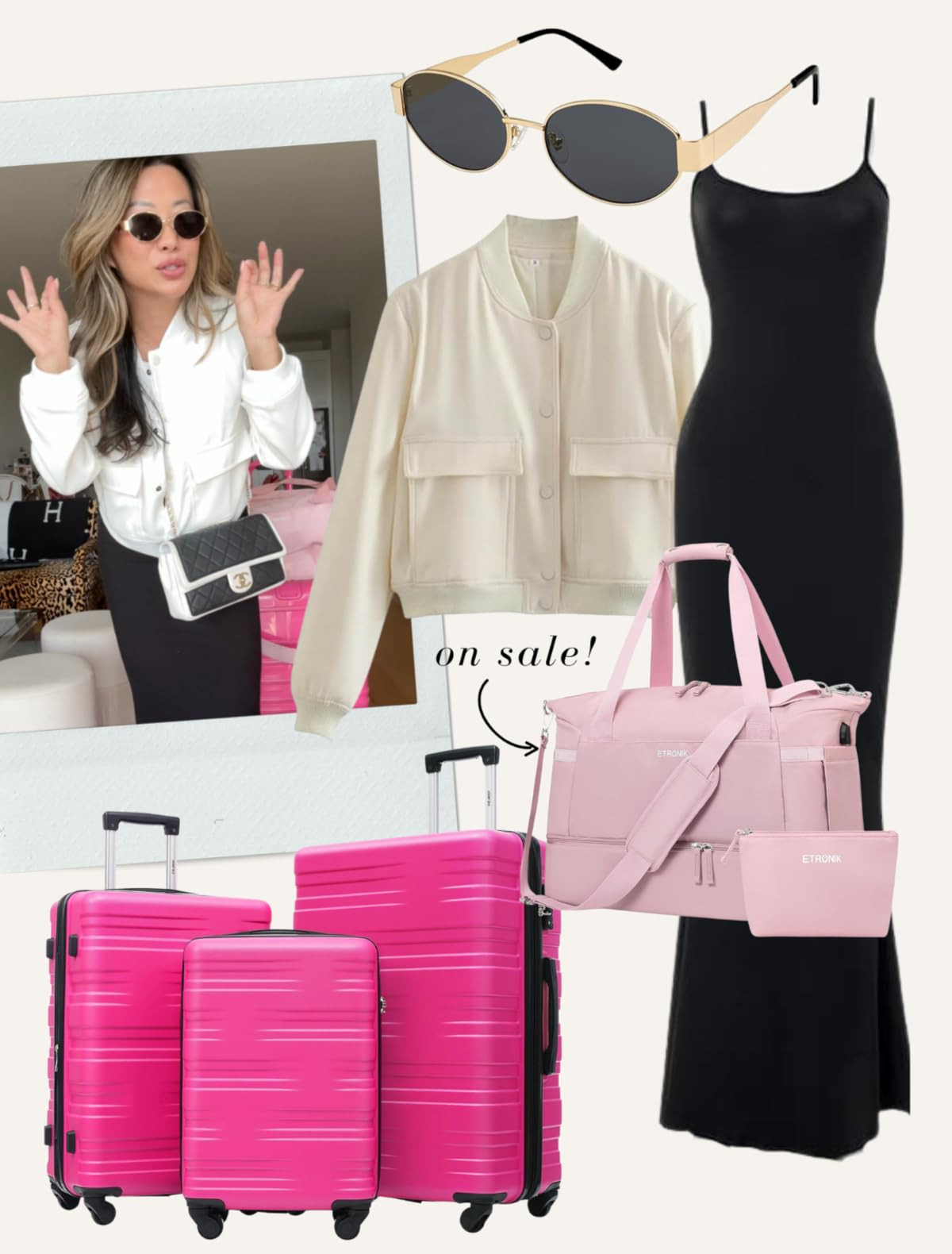 ETRONIK Gym Bag for Women, Travel Duffel Bag with USB Charging Port, Weekender Overnight Bag with... | Amazon (US)