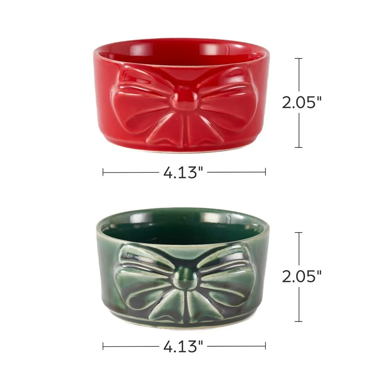 Holiday Time Bow Ramekins Set of 2 | Walmart (US)