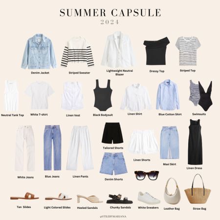 Summer Capsule Wardrobe 2024 PART I
Easy and classic pieces to mix and match!


#LTKFindsUnder100 #LTKSeasonal #LTKStyleTip