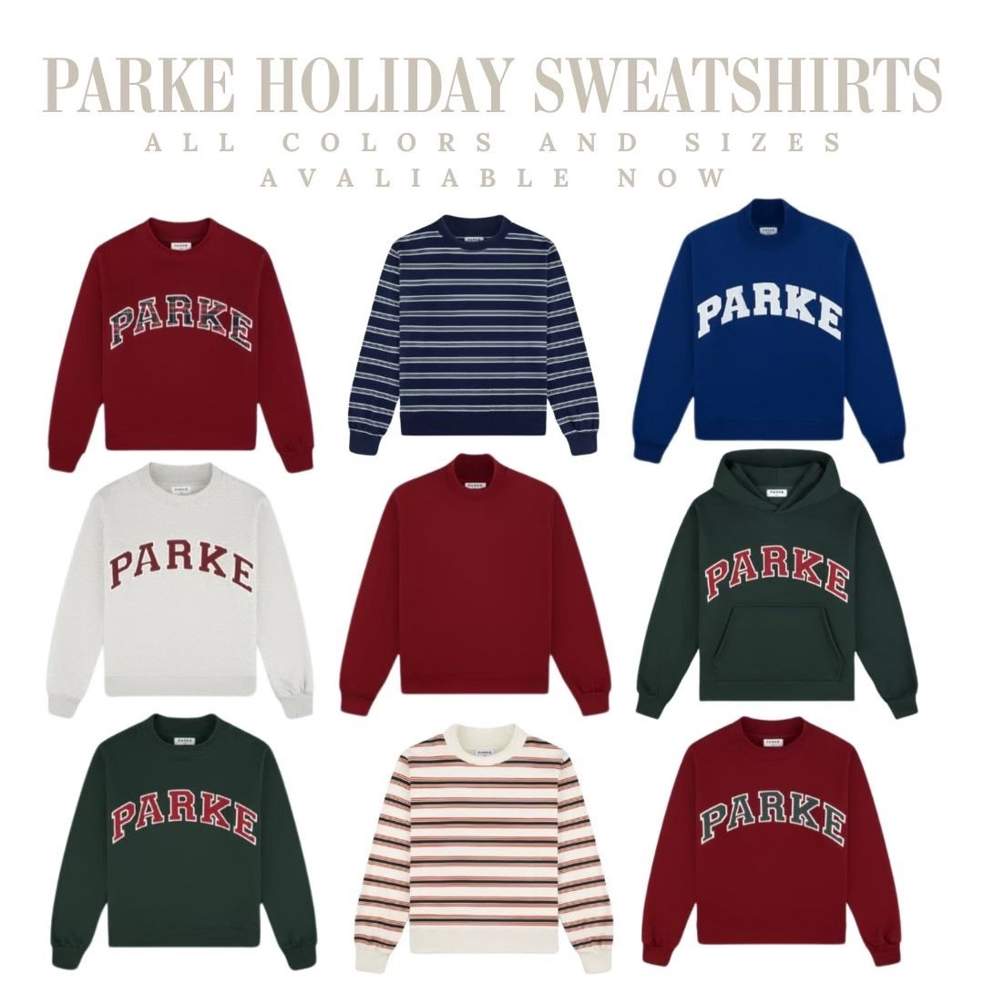 The Parke Holiday Sweatshirt collection is live. If your tween, teen, or college kid has these on their wishlist, I’d grab them early, they always go so quickly, especially this time of year. Mom tip: most girls love the oversized look, so you may want to size up. I linked all colors + sizes on LTK to make it easy! 

#LTKHoliday #LTKGiftGuide #LTKSeasonal