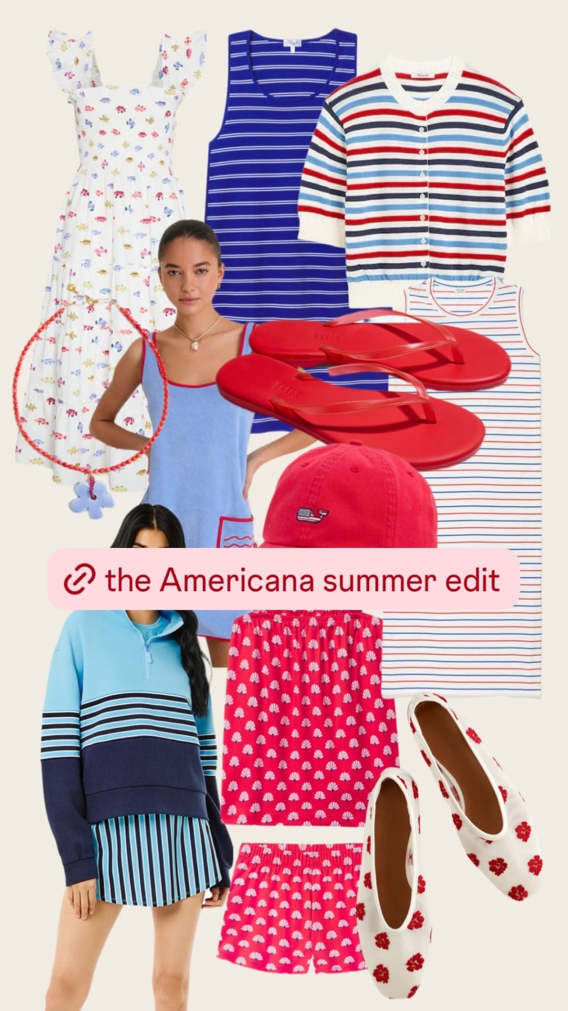 A roundup of the best 4th of July (but really, all summer long) red, white, & blue pieces! @hillhousehome @Tuckernuck  @lakepajamas @vineyardvines  @Madewell

#LTKSeasonal #LTKTravel #LTKootd