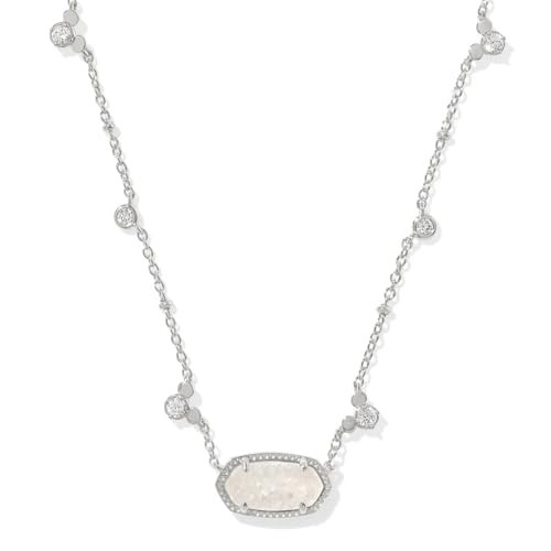 Kendra Scott x Disney Silver-Plated Mickey Mouse Elisa Short Pendant Necklace in Iridescent Drusy, Fashion Jewelry for Women | Amazon (US)