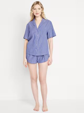 Poplin Pajama Short Set | Old Navy (US)