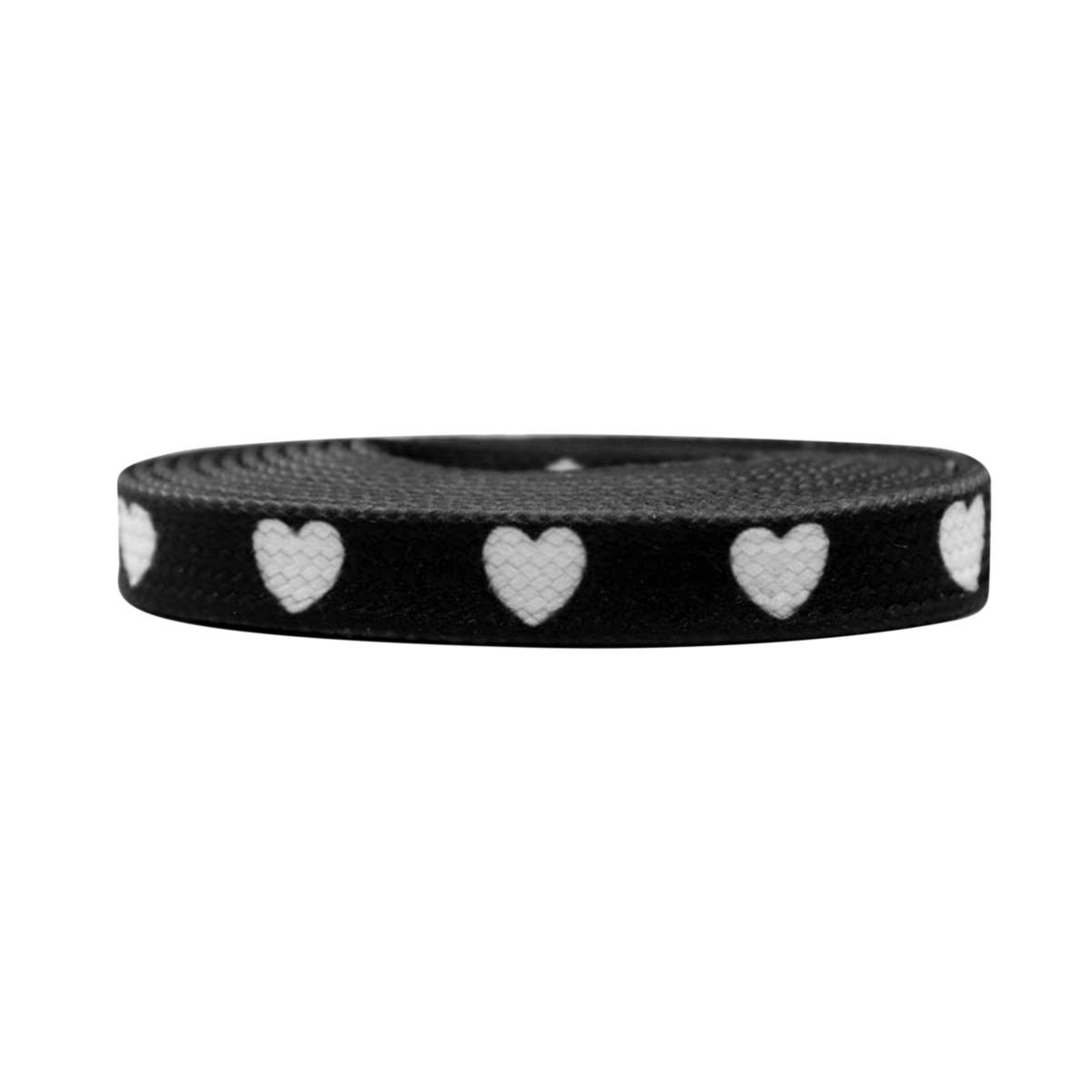 INSPIRE CHIC Heart Printed Cute Flat Shoelaces for Sneakers 1 Pair 100cm/39.4" Black | Target