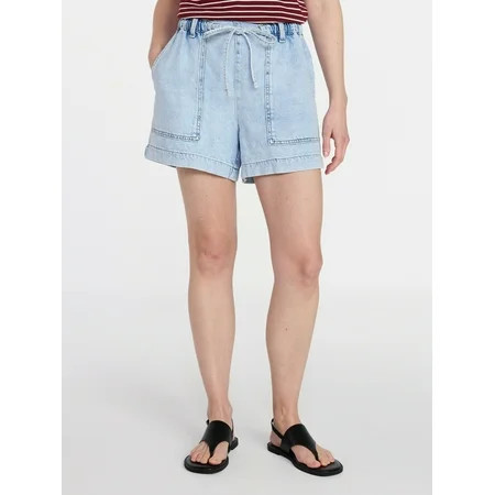 Time and Tru Women's Drapey Utility Shorts, 4" Inseam, Sizes XS-XXXL | Walmart (US)