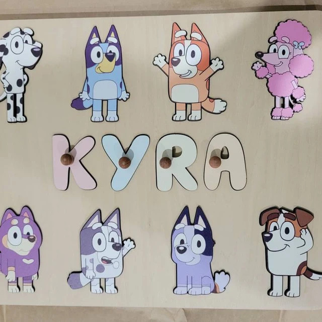 Name Puzzle Custom Gift for Kid Custom Cartoon Dog Puzzle - Etsy | Etsy (US)