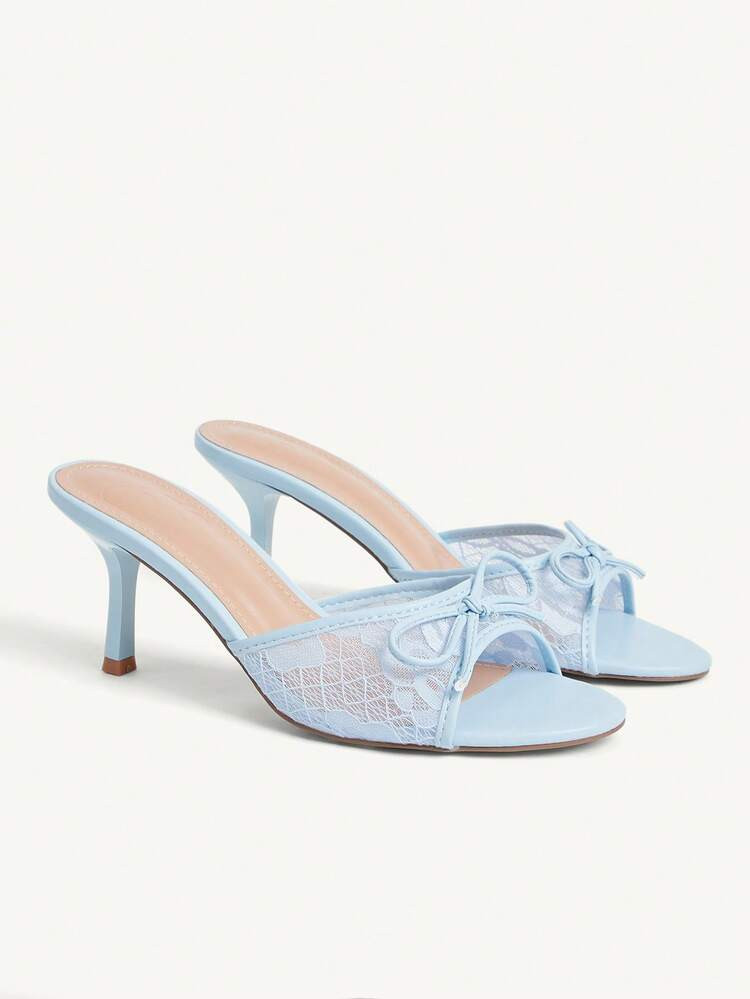 CUCCOO CHICEST Women's Bow Decor Fashion Daily Wear High Heel Sandals Summer Shoes Wedding Shoes Bride Shoes | SHEIN