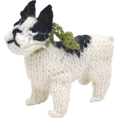 Hand Knit Alpaca Wool Christmas Ornament, French Bulldog - Arcadia Home Ornaments & Toppers | Mai... | Maisonette