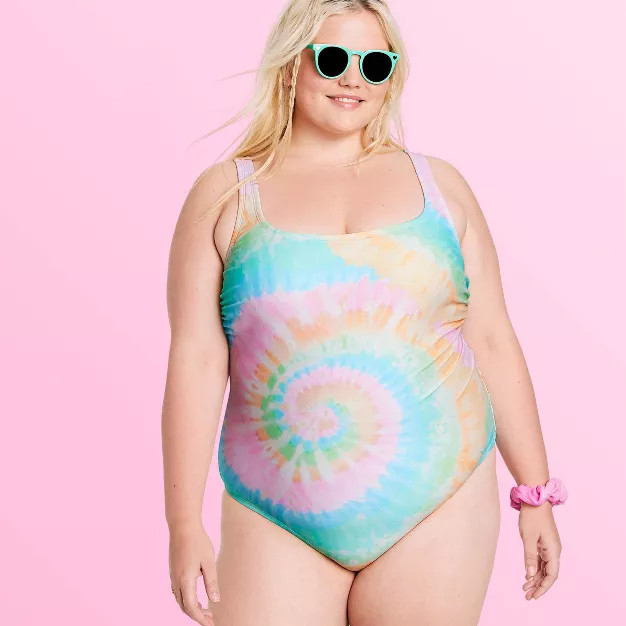 Women's Tie-Dye One Piece Swimsuit - Stoney Clover Lane x Target Rainbow | Target