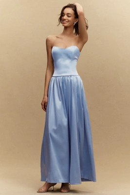 BHLDN Mia Strapless Fit-and-Flare Maxi Dress | Anthropologie (US)