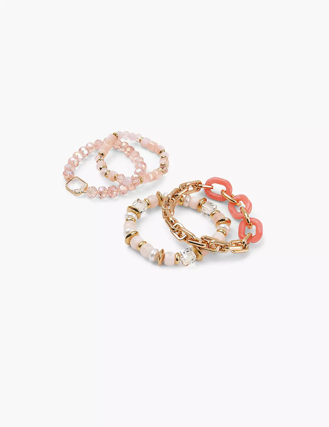Pink Resin Stretch Bracelet Pack | LaneBryant | Lane Bryant (US)