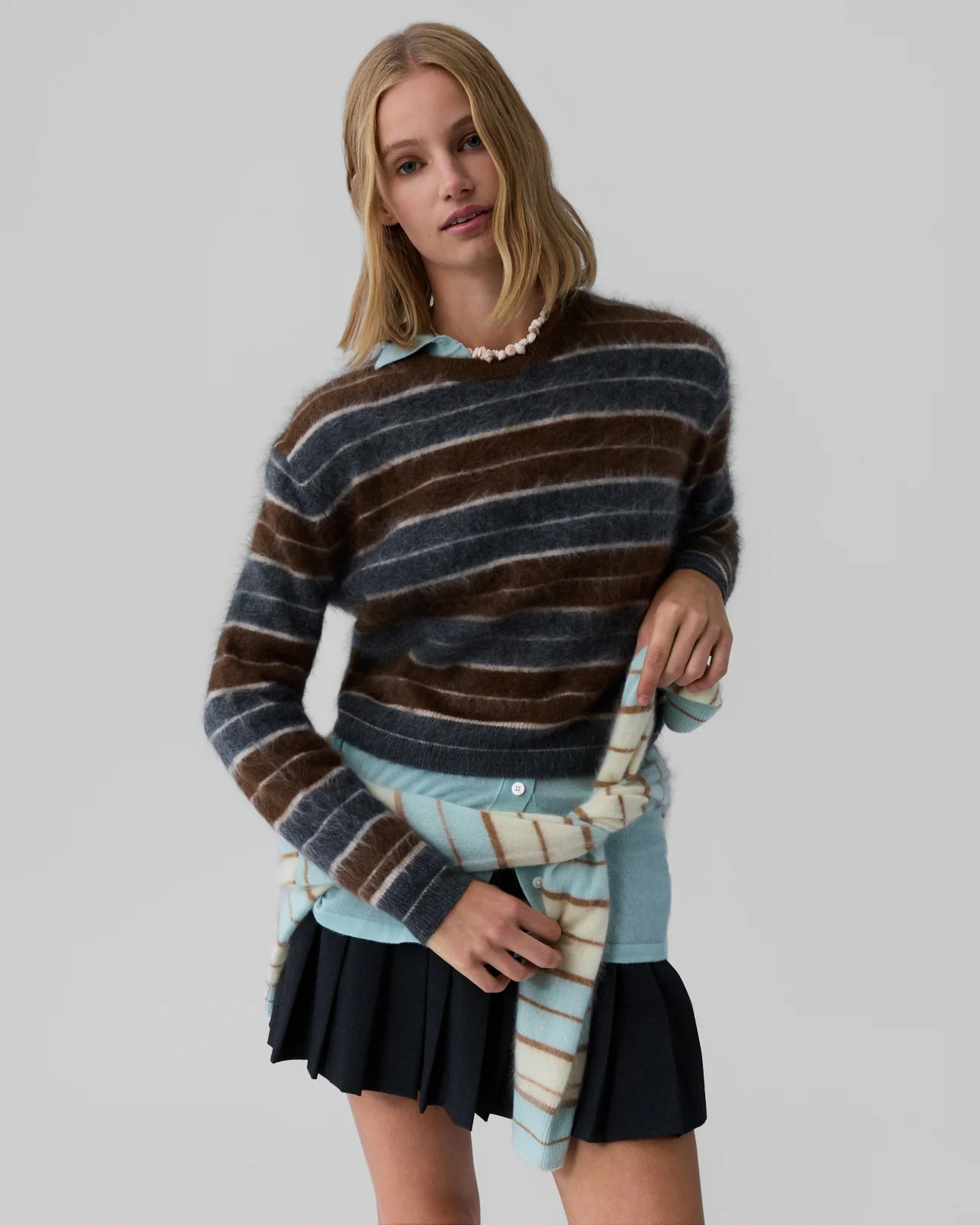 Grizzly Stripe Crew - Charcoal Combo | Guest In Residence