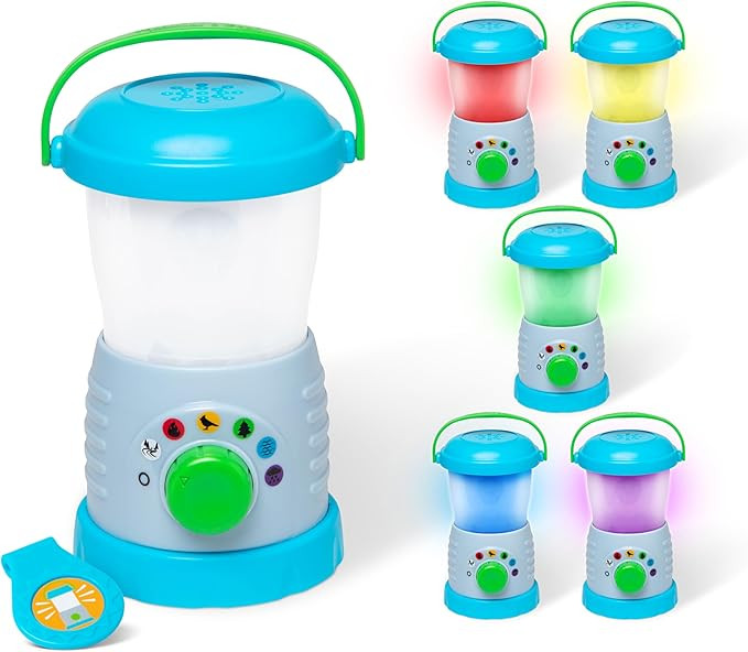 Melissa & Doug Let’s Explore Light & Sound Camping Lantern Play Set, lantern, 3 double-sided ca... | Amazon (US)