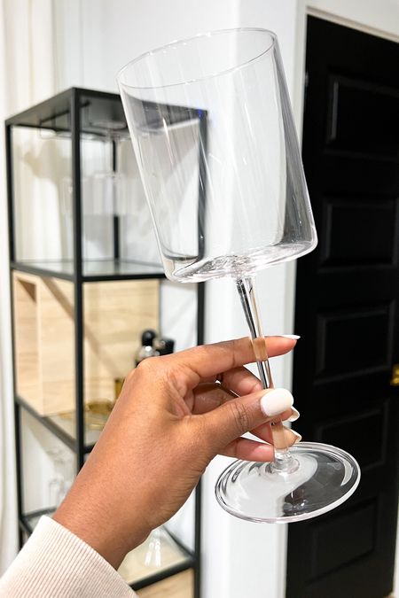 love these square edge wine glasses! such a cute, modern design and perfect for any home bar!

#LTKunder50 #LTKFind #LTKhome