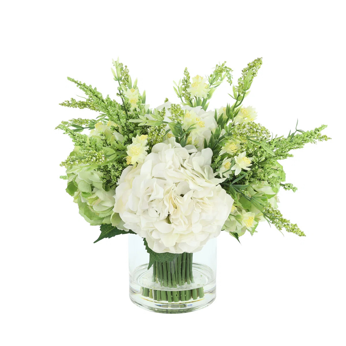 Hydrangea Arrangement in Vase | Wayfair North America